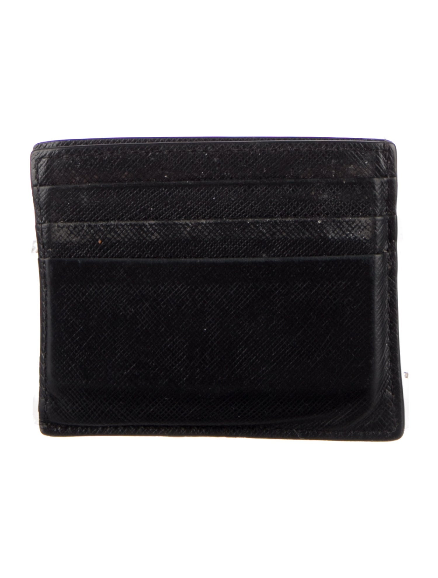 Prada Saffiano Metal Leather Card Holder