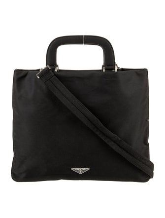 Prada Saffiano Leather Vintage Tessuto Handle Bag Vintage