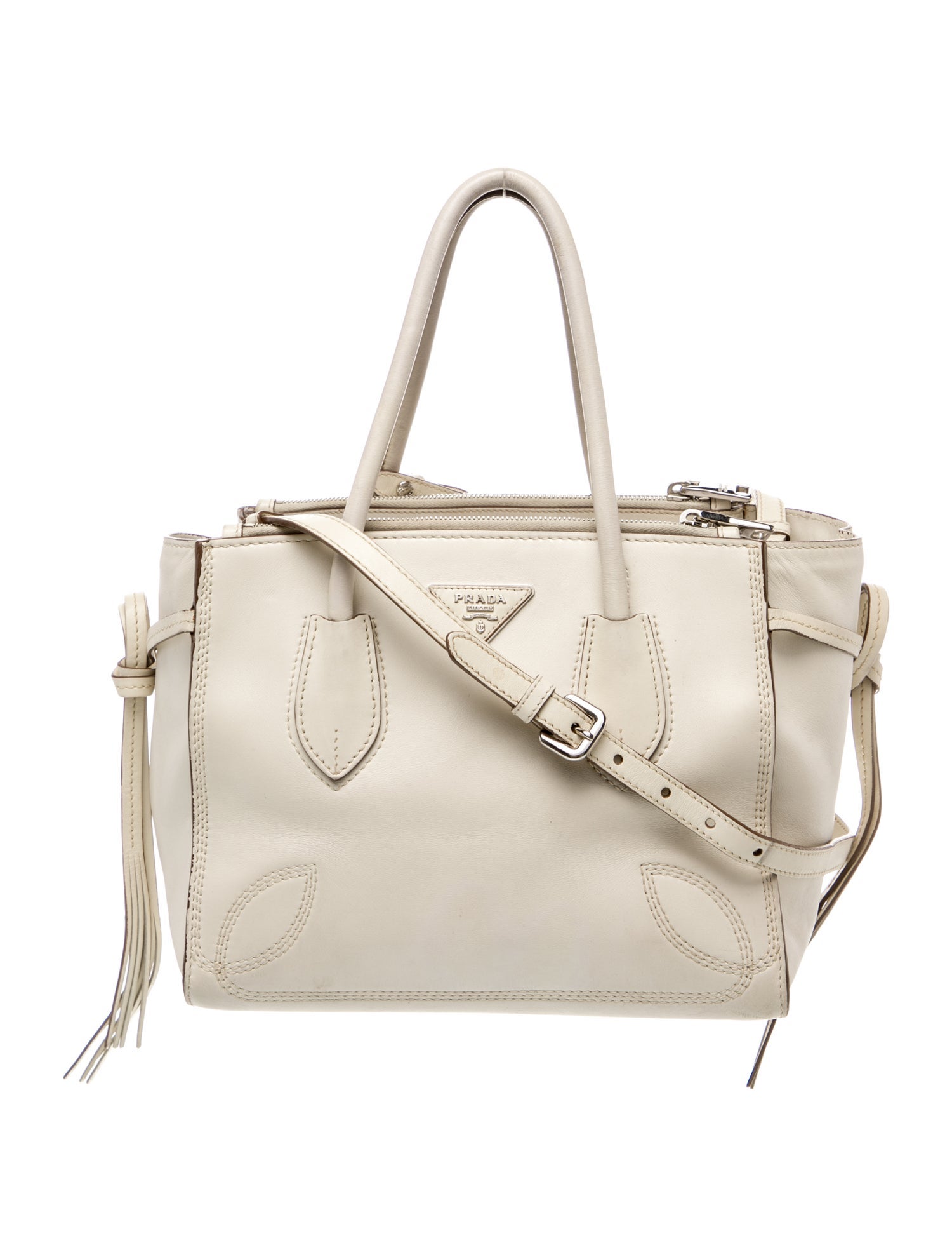Prada Saffiano Lux Leather Galleria Double Zip