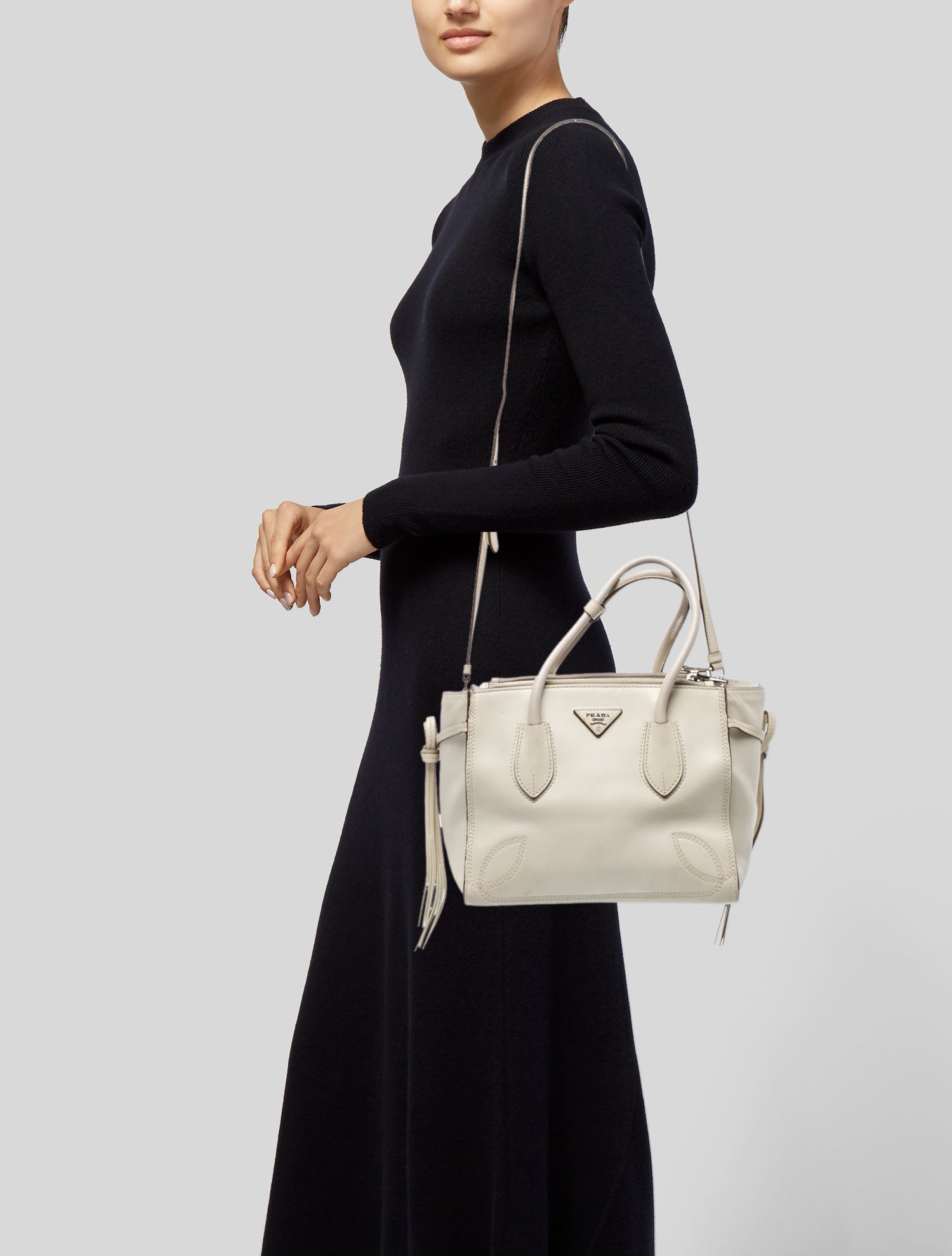 Prada Saffiano Lux Leather Galleria Double Zip