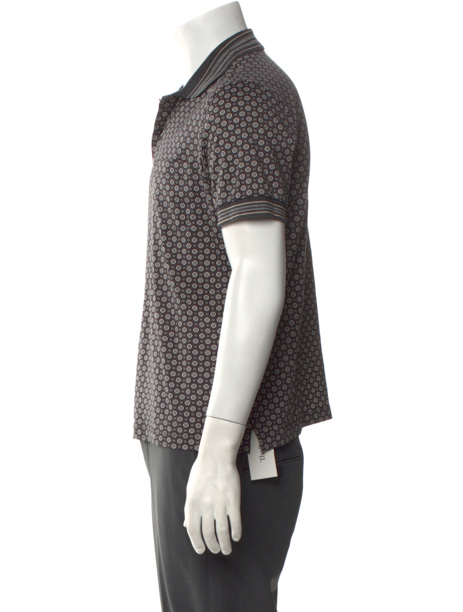 Prada 2014 Polka Dot Print Polo Shirt