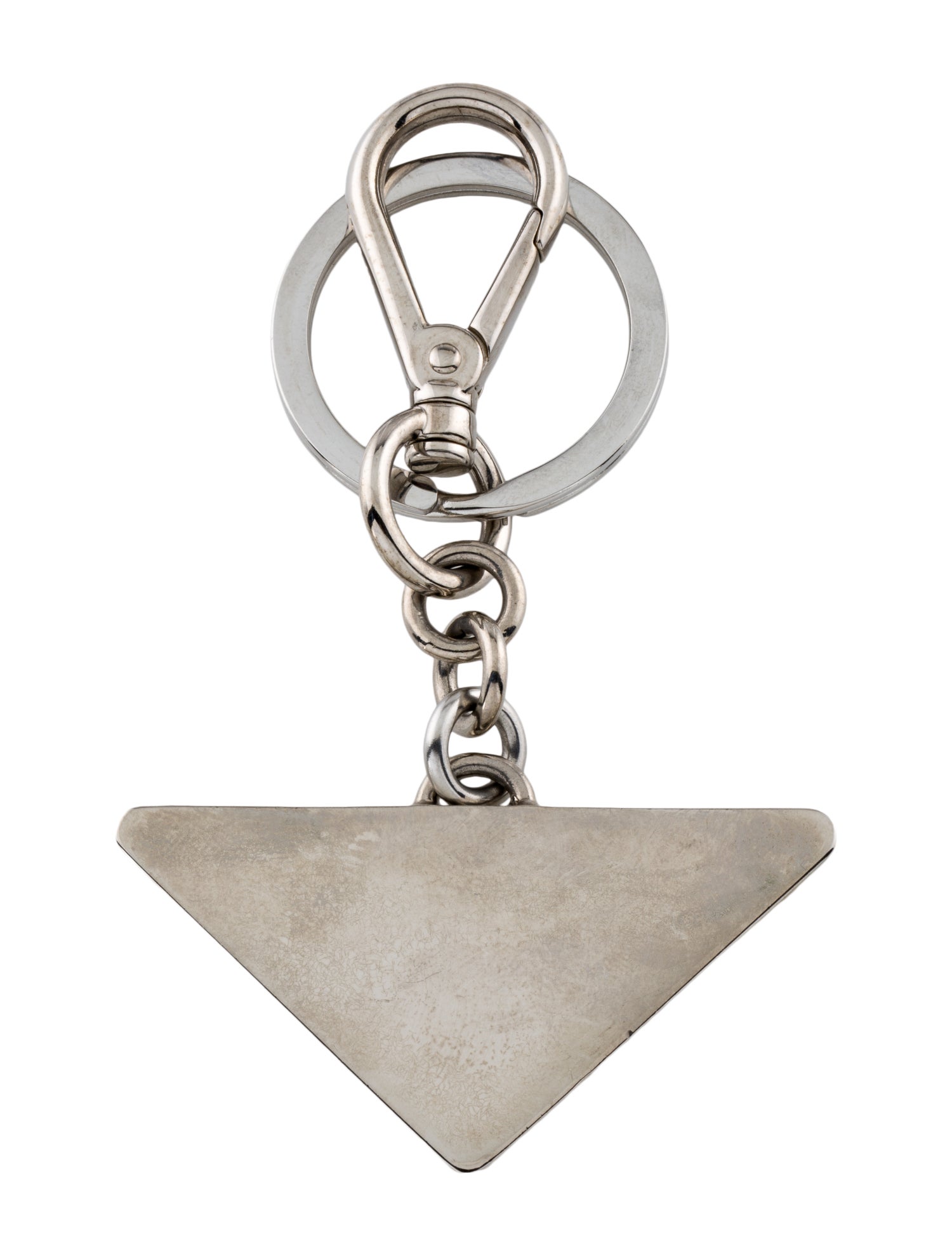 Prada Metal Logo Keyring Keychain