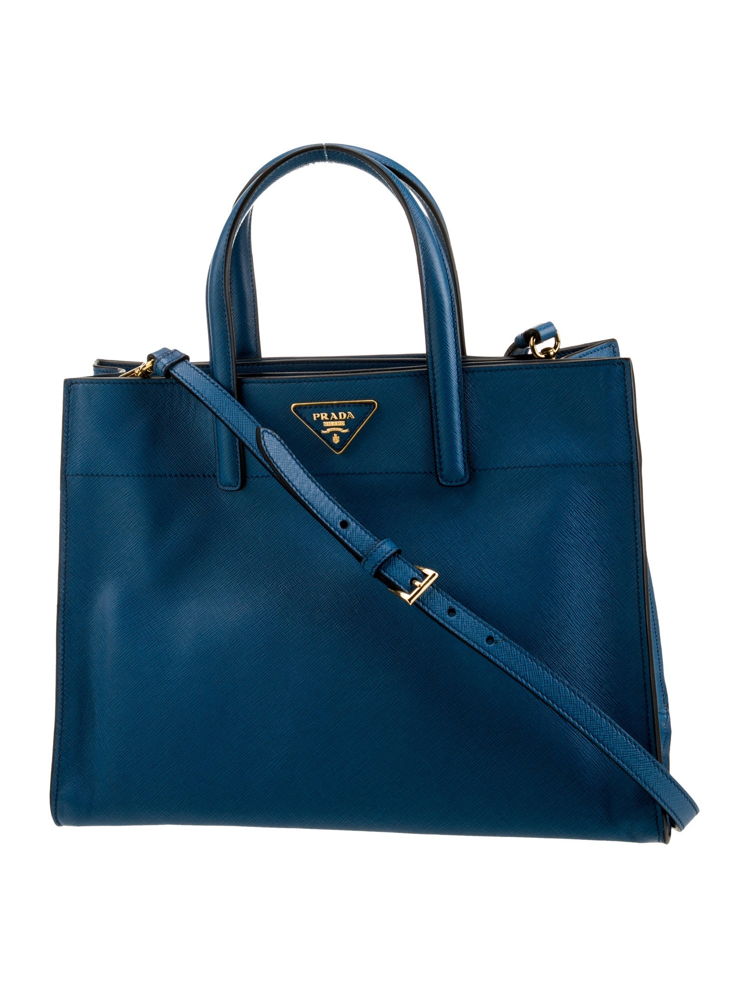 Prada Saffiano Leather Triple Pocket Convertible Tote