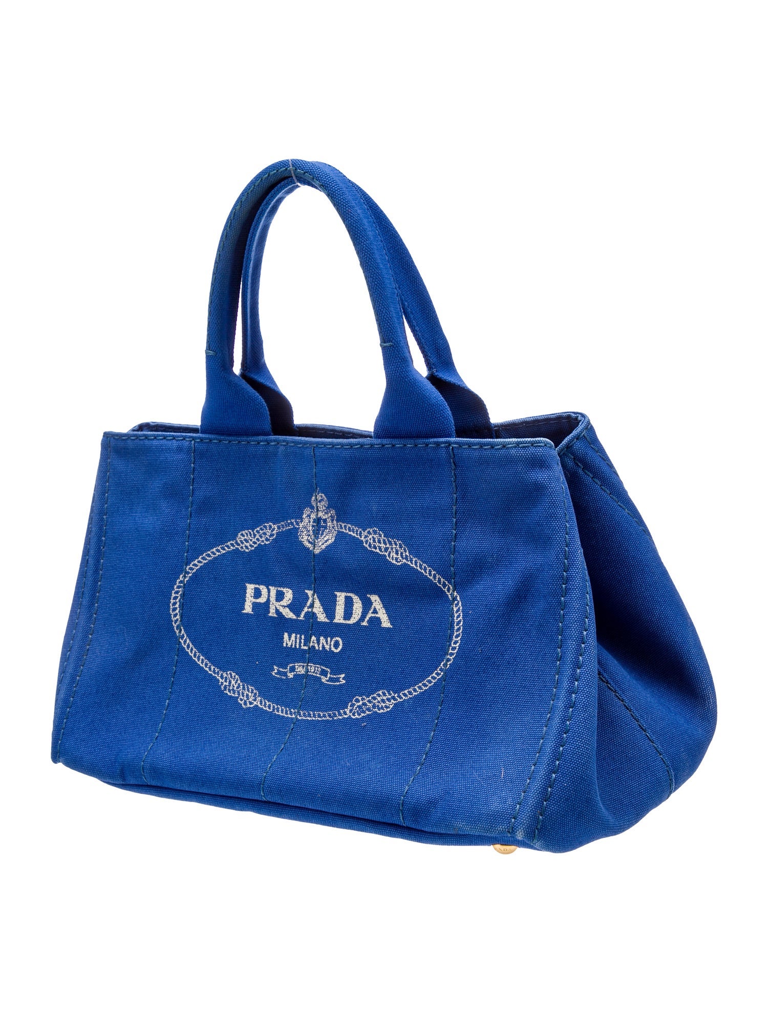 Prada Enameled Metal Triangle Tote