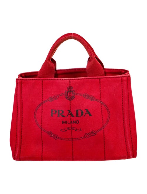Prada Enameled Metal Triangle Canapa