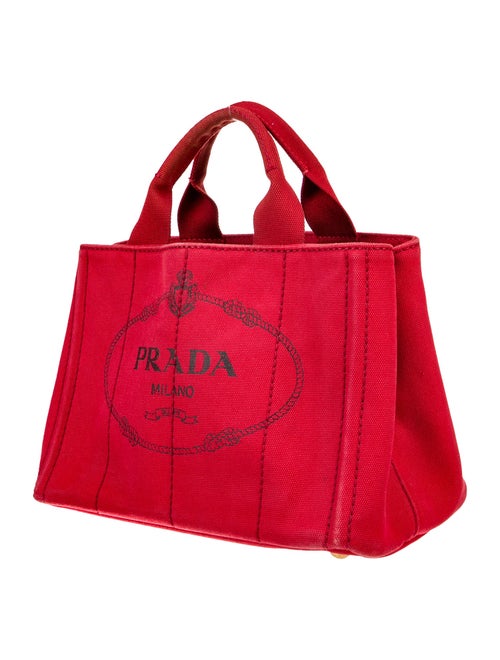 Prada Enameled Metal Triangle Canapa