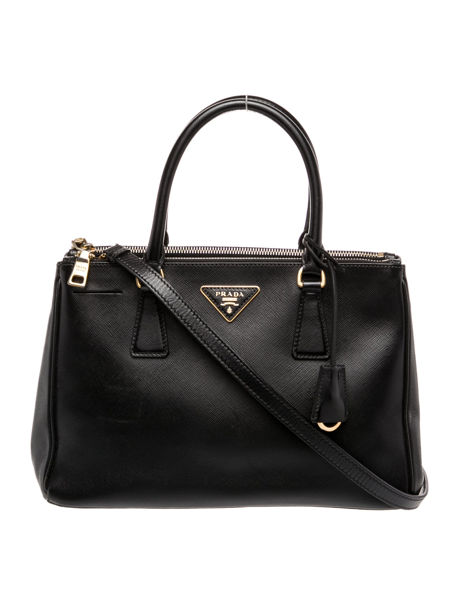 Prada Saffiano Lux Leather Galleria Double Zip Small