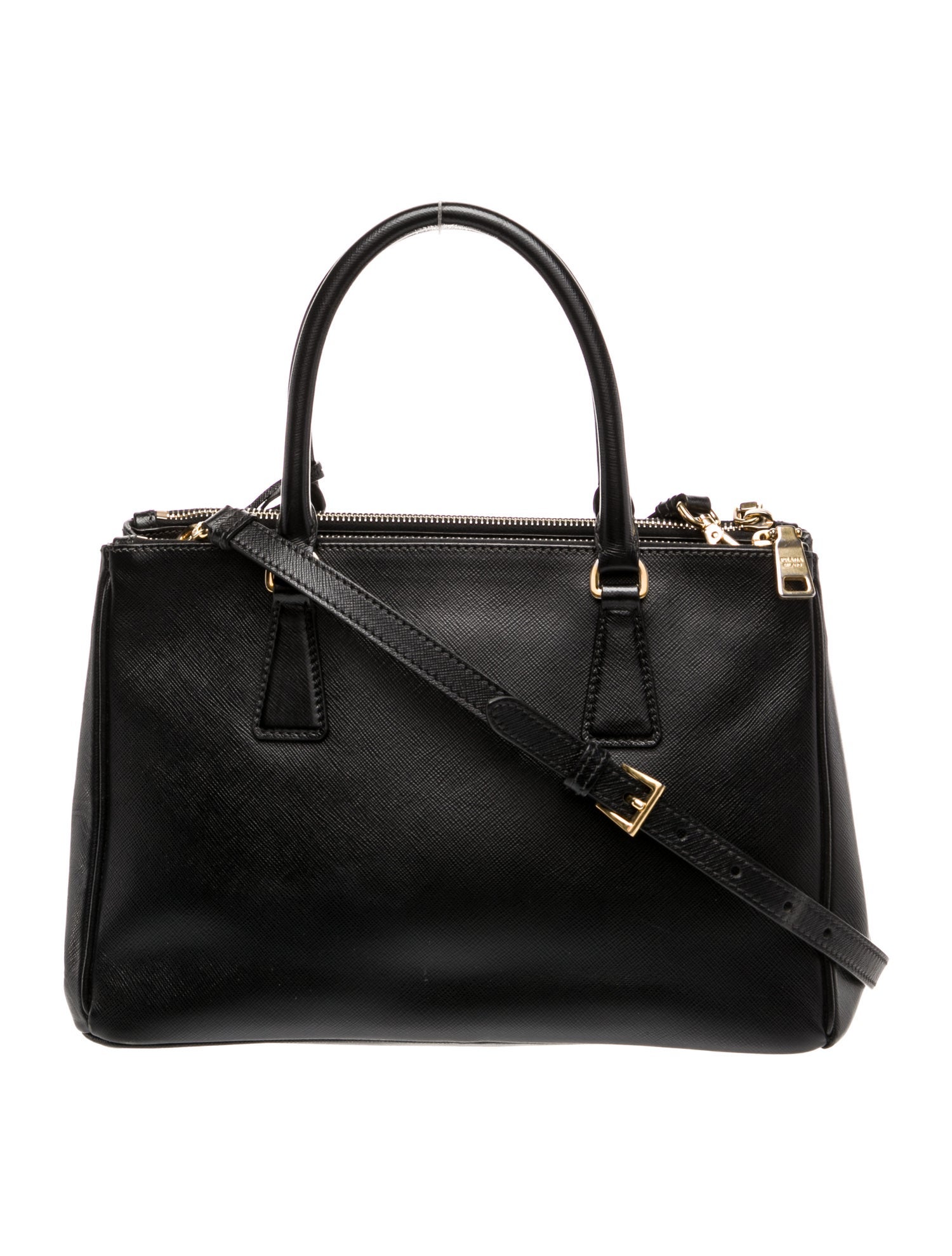 Prada Saffiano Lux Leather Galleria Double Zip Small