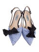 Prada Leather Printed Slingback Pumps