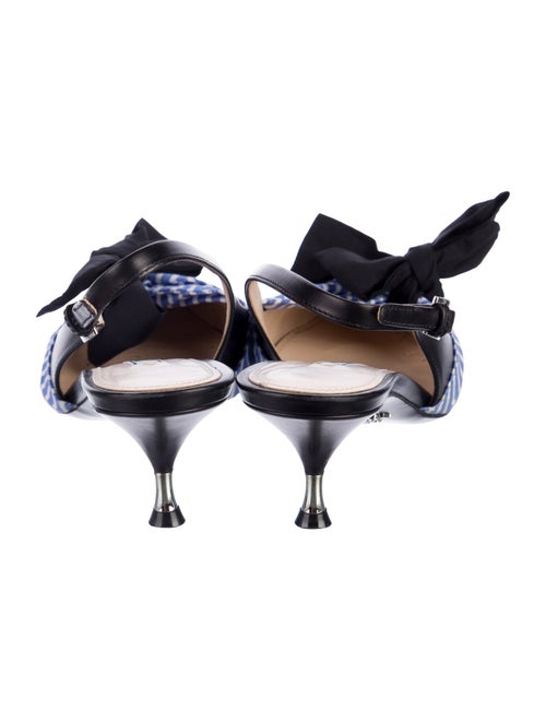 Prada Leather Printed Slingback Pumps