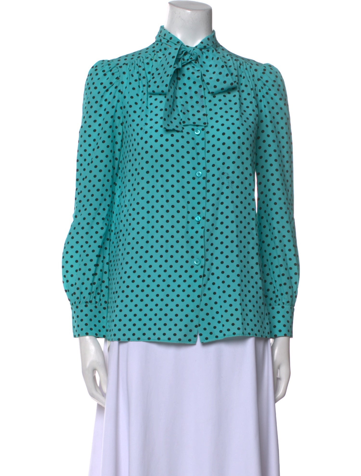 Prada 2017 Silk Button-Up Top