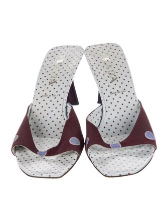 Prada Polka Dot Print Slides