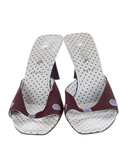Prada Polka Dot Print Slides