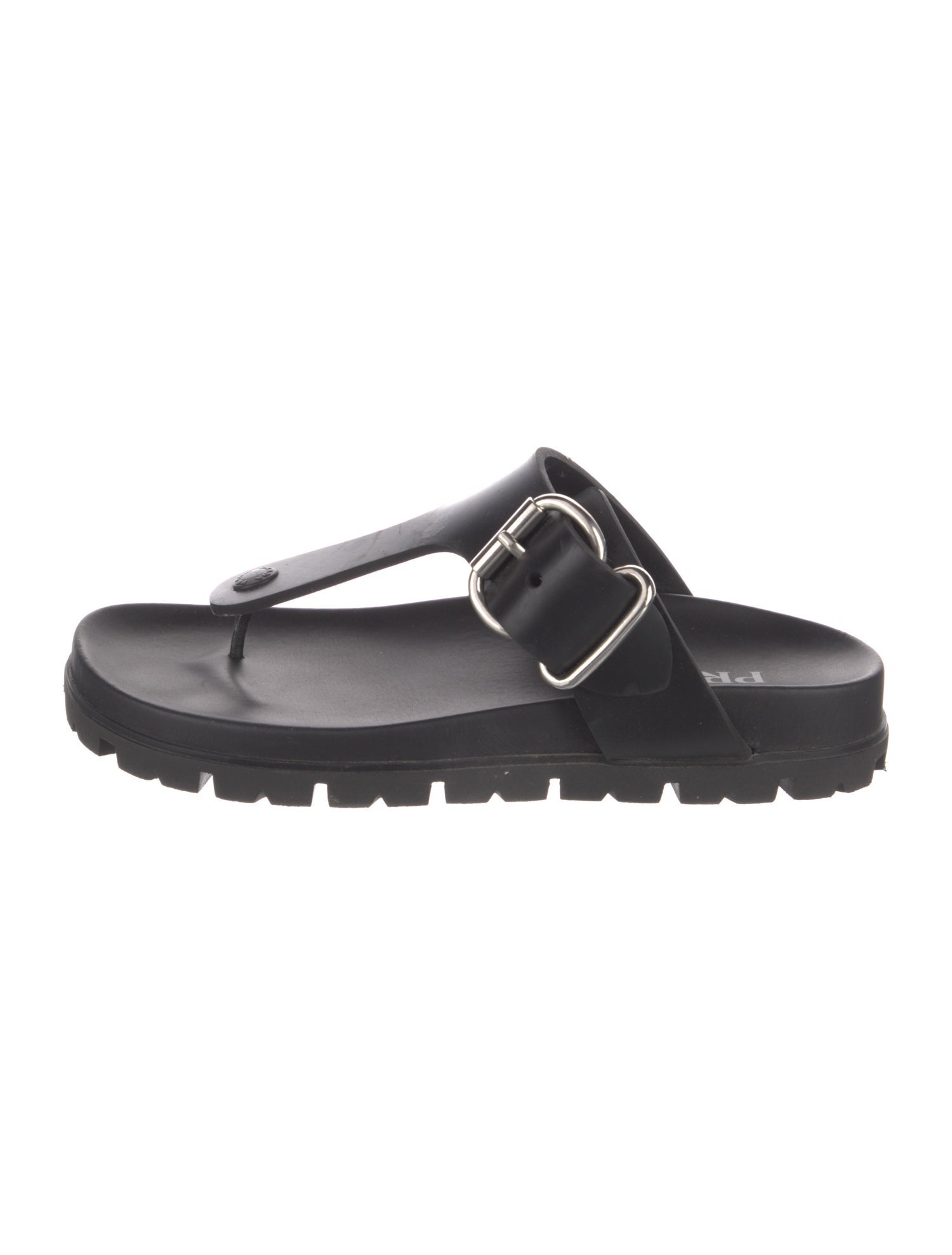Prada Fussbet Buckle Thong Sandal