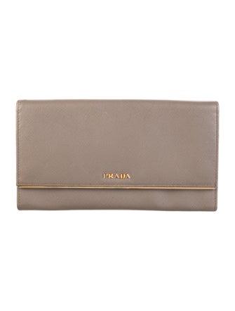 Prada Saffiano Lux Leather Continental Wallet