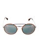 Prada Round Mirrored Sunglasses