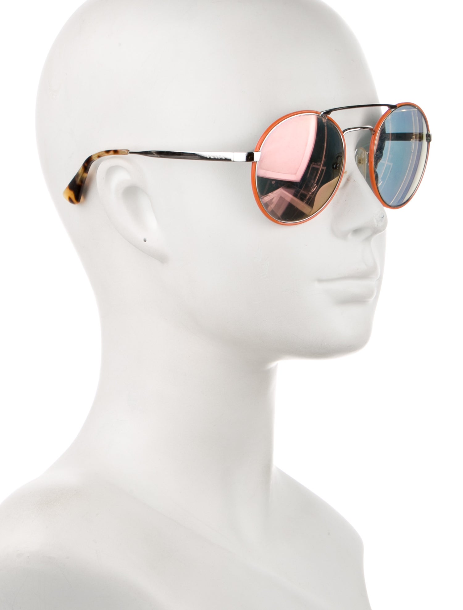 Prada Round Mirrored Sunglasses