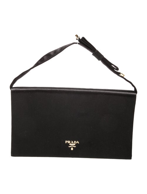 Prada Enameled Metal Triangle Top Handle Bag