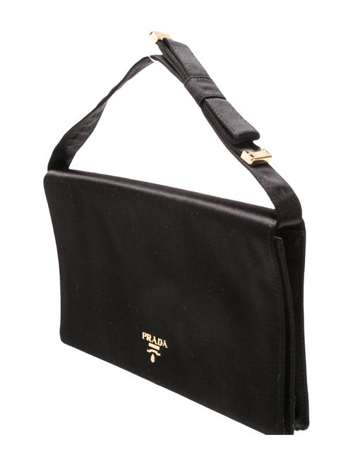 Prada Enameled Metal Triangle Top Handle Bag