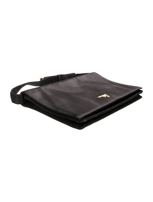 Prada Enameled Metal Triangle Top Handle Bag