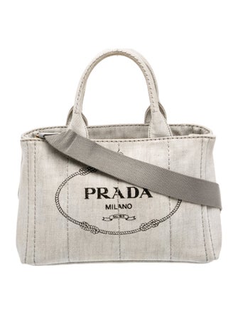 Prada Canvas Top Handle Bag