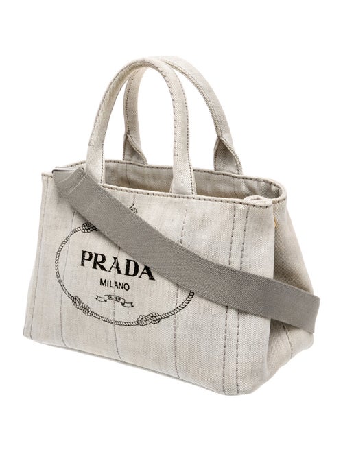 Prada Canvas Top Handle Bag