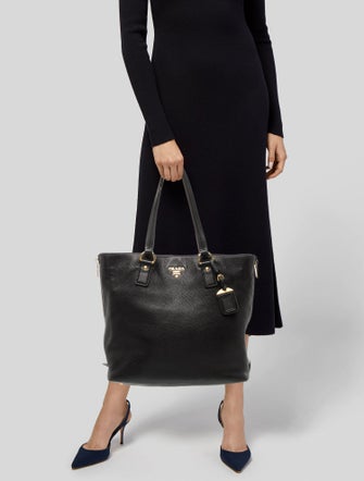 Prada Vitello Daino Leather Side Zip