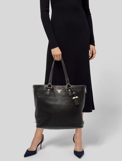 Prada Vitello Daino Leather Side Zip