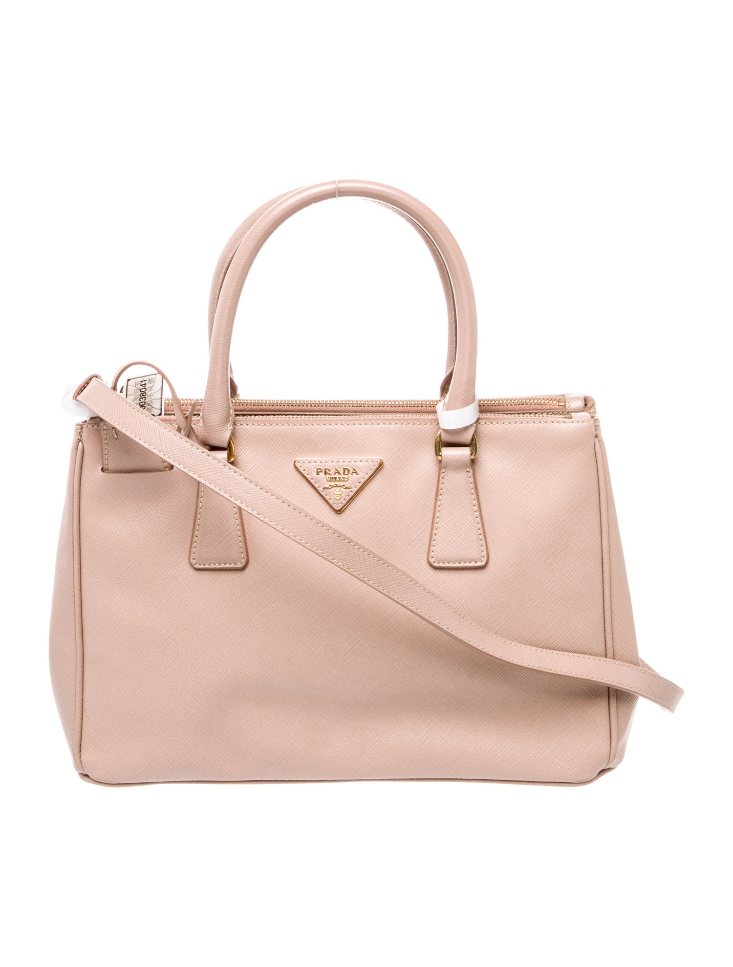 Prada Saffiano Lux Leather Galleria Double Zip Small