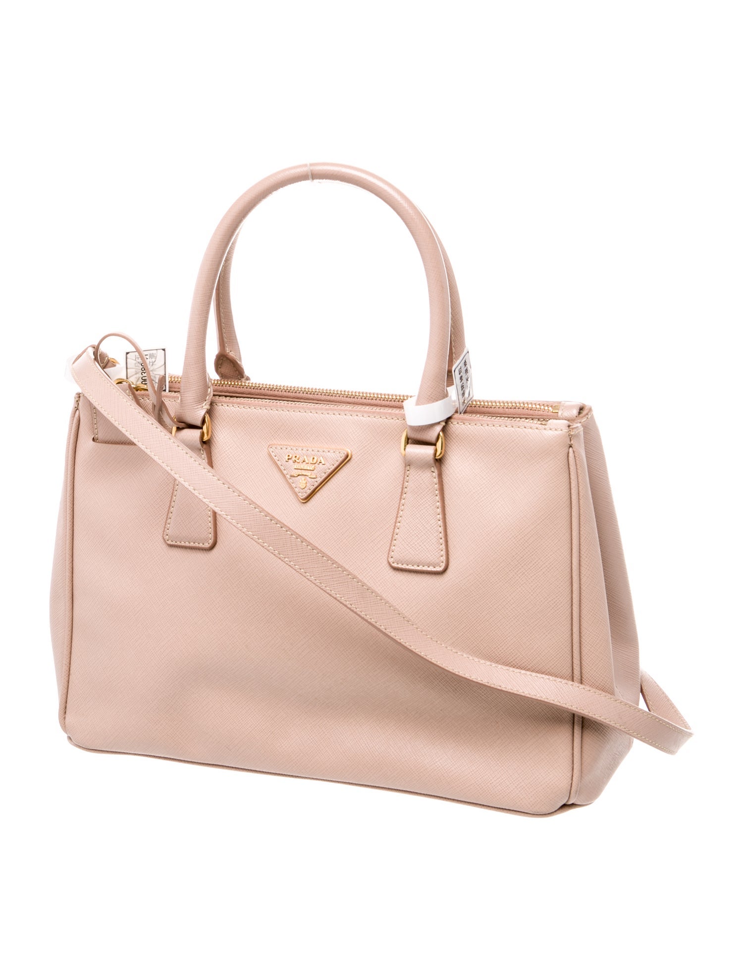 Prada Saffiano Lux Leather Galleria Double Zip Small