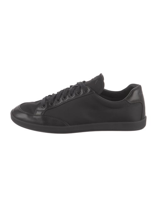 Prada Leather Leather Trim Embellishment Sneakers