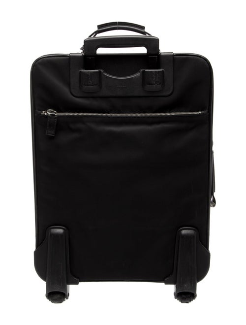Prada Tessuto Saffiano-Trimmed Rolling Suitcase