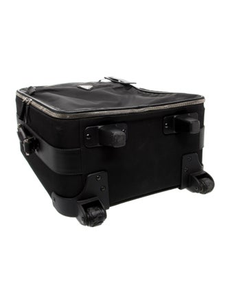 Prada Tessuto Saffiano-Trimmed Rolling Suitcase