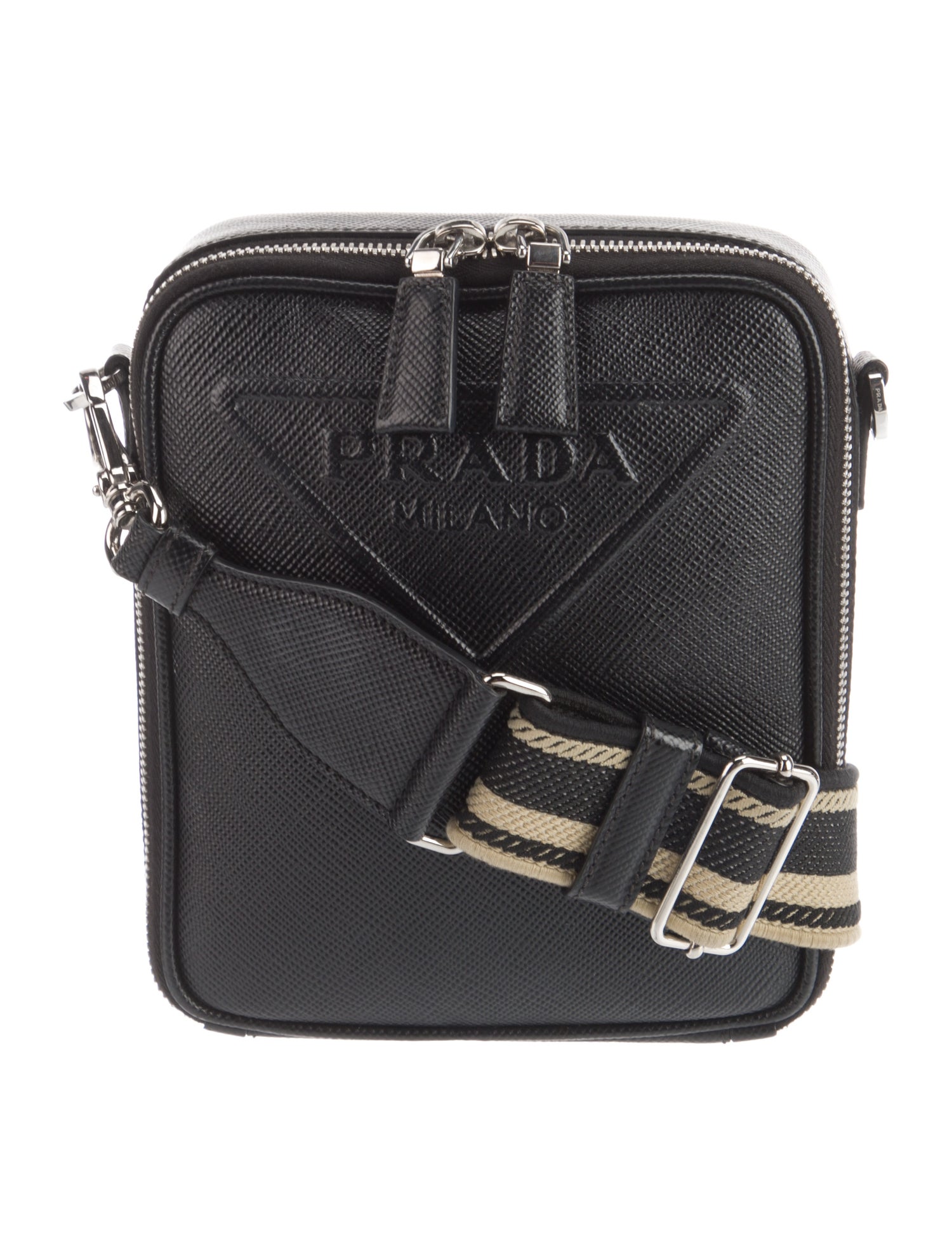 Prada Saffiano Lux Leather Triangle