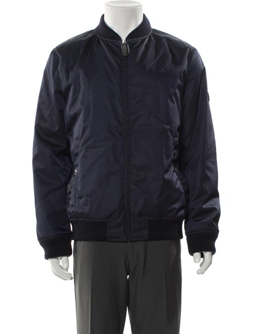 Prada 2022 Enameled Metal Triangle Bomber Jacket