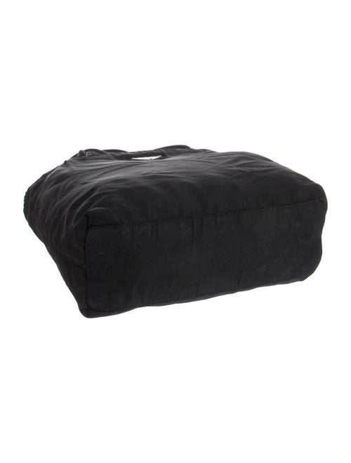 Prada Enameled Metal Triangle Tessuto City Vintage