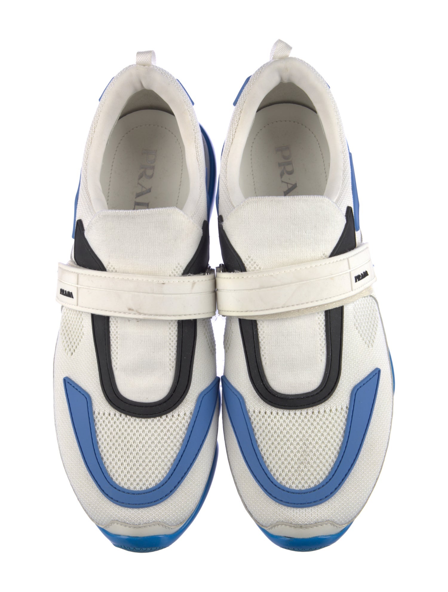 Prada Leather Colorblock Pattern Sneakers