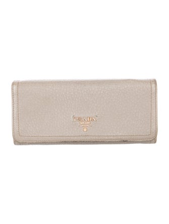 Prada Vitello Daino Leather Continental Wallet