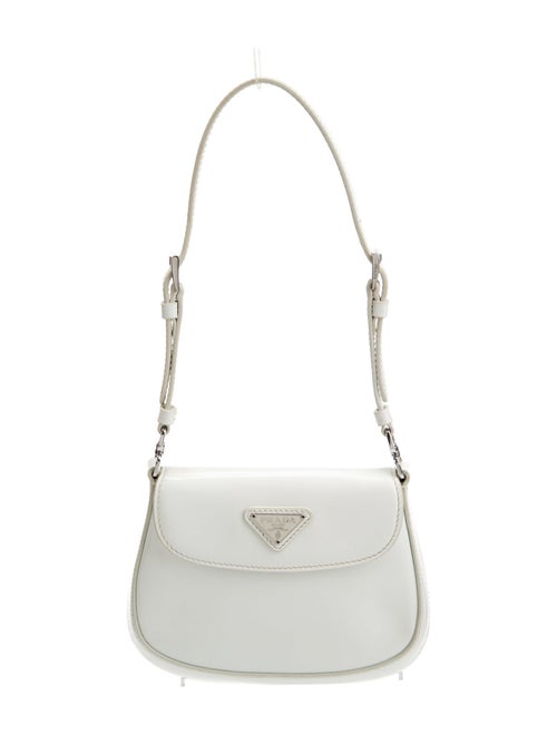 Prada Enameled Metal Triangle Cleo