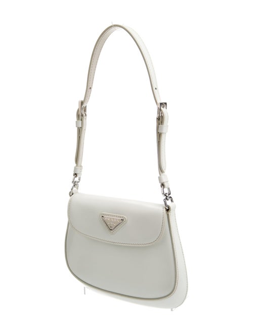 Prada Enameled Metal Triangle Cleo