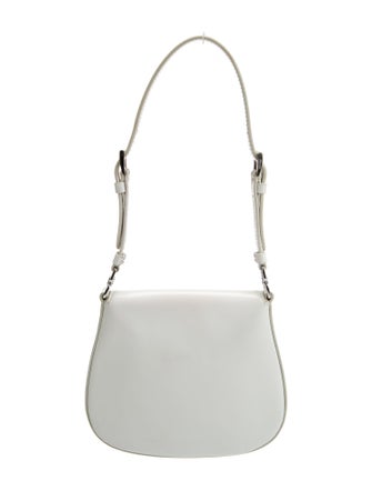 Prada Enameled Metal Triangle Cleo