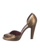 Prada womens Metallic heels