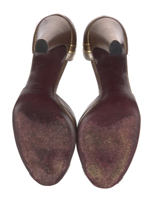 Prada womens Metallic heels