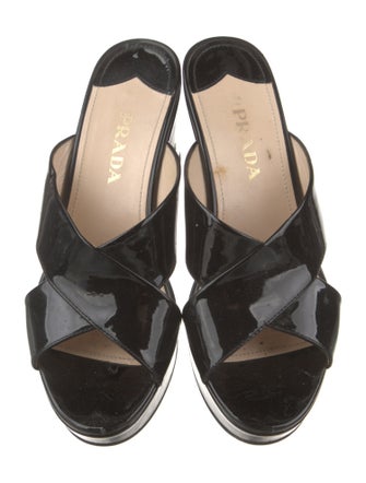 Prada Patent Leather Slides