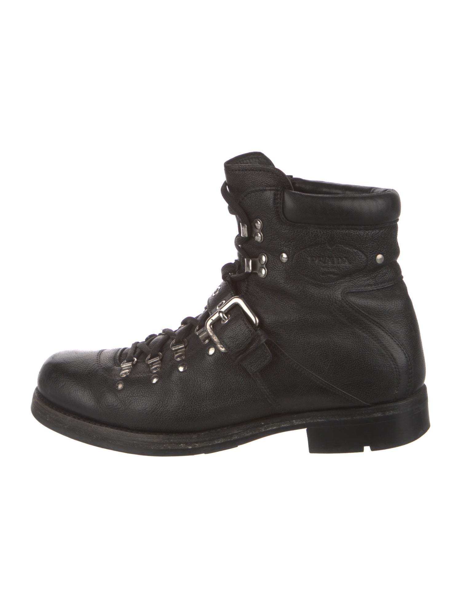 Prada Leather Hiking Boots