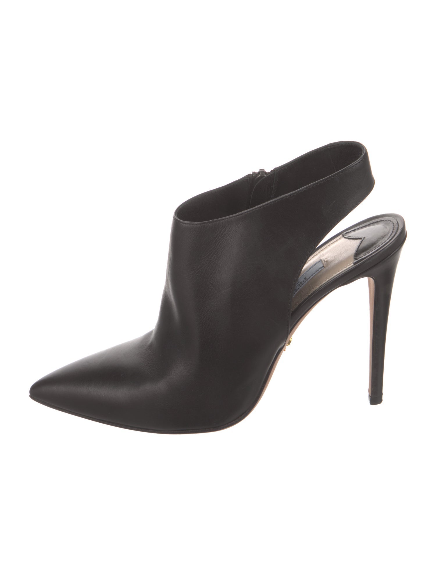 Prada Leather Cutout Accent Slingback Pumps