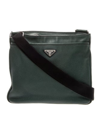 Prada Enameled Metal Triangle Shoulder Bag