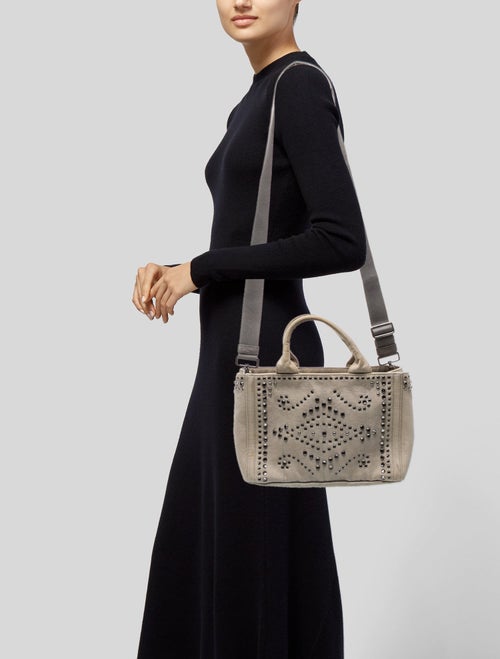 Prada Canvas Top Handle Bag