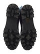 Prada Leather Fur Trim Moto Boots