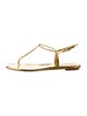 Prada Leather T-Strap Sandals